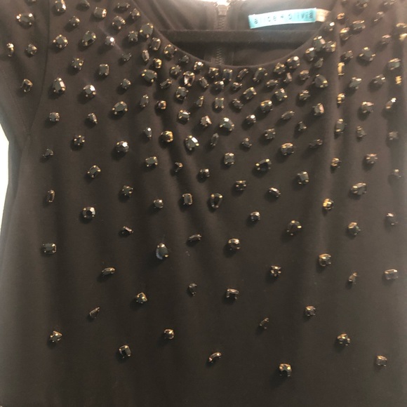 Alice + Olivia peplum and fringe cocktail dress - Picture 1 of 3